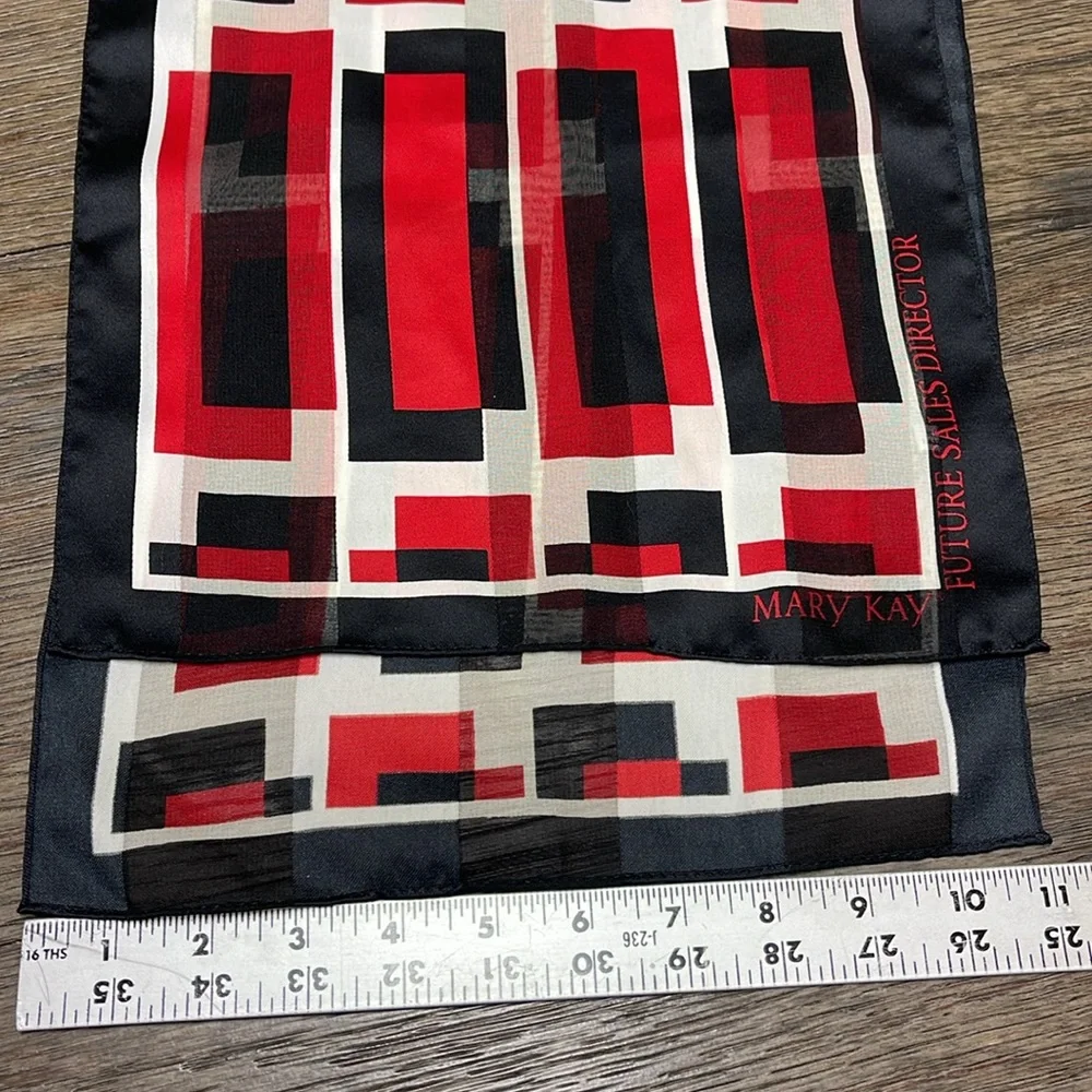 Mark Kay Director Scarf Future Sales Oblong Geometric Abstract Logo 52x11”